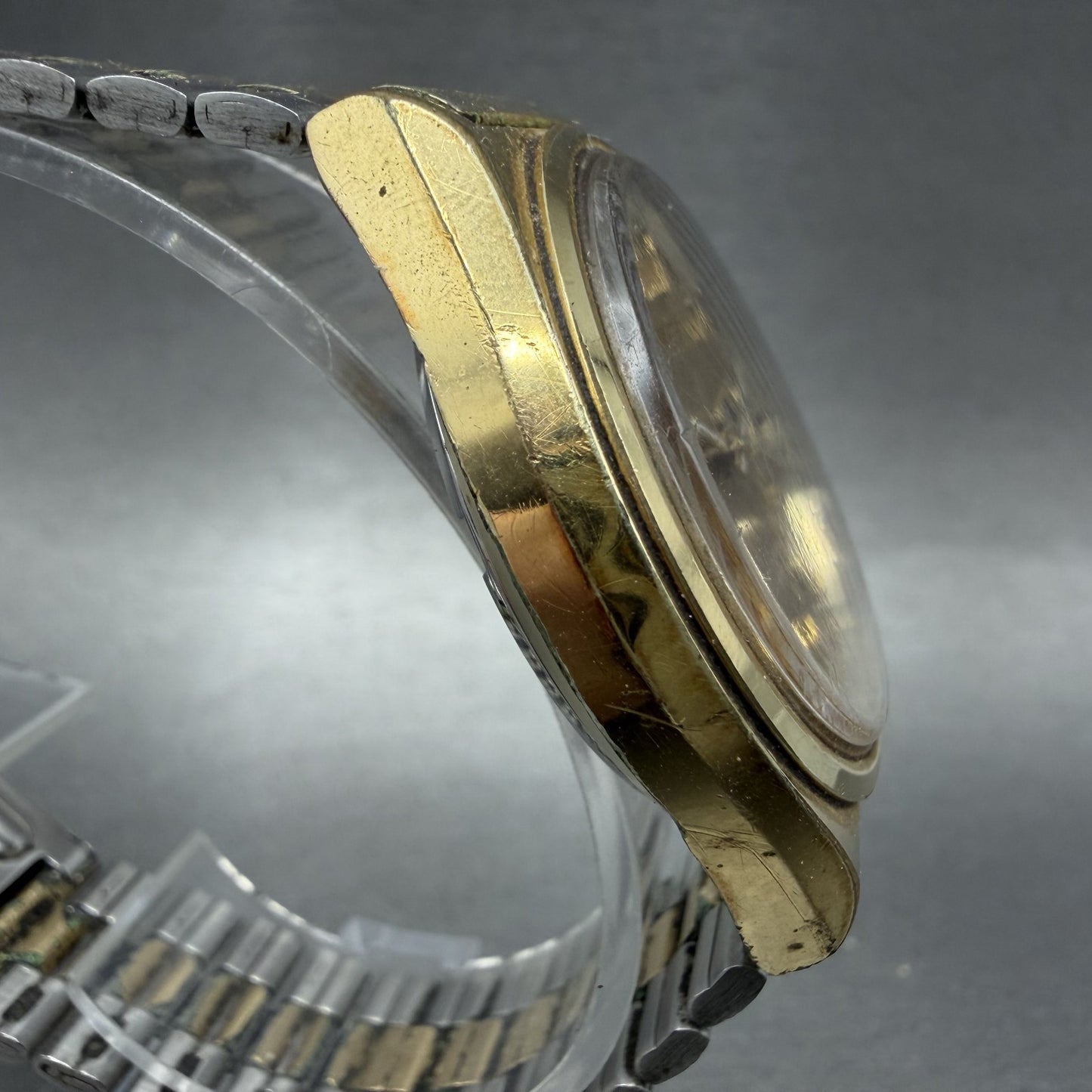 Seiko Automatic Watch Men 38mm Champagne Dial Two Tone Daydate 63098009 Runs3