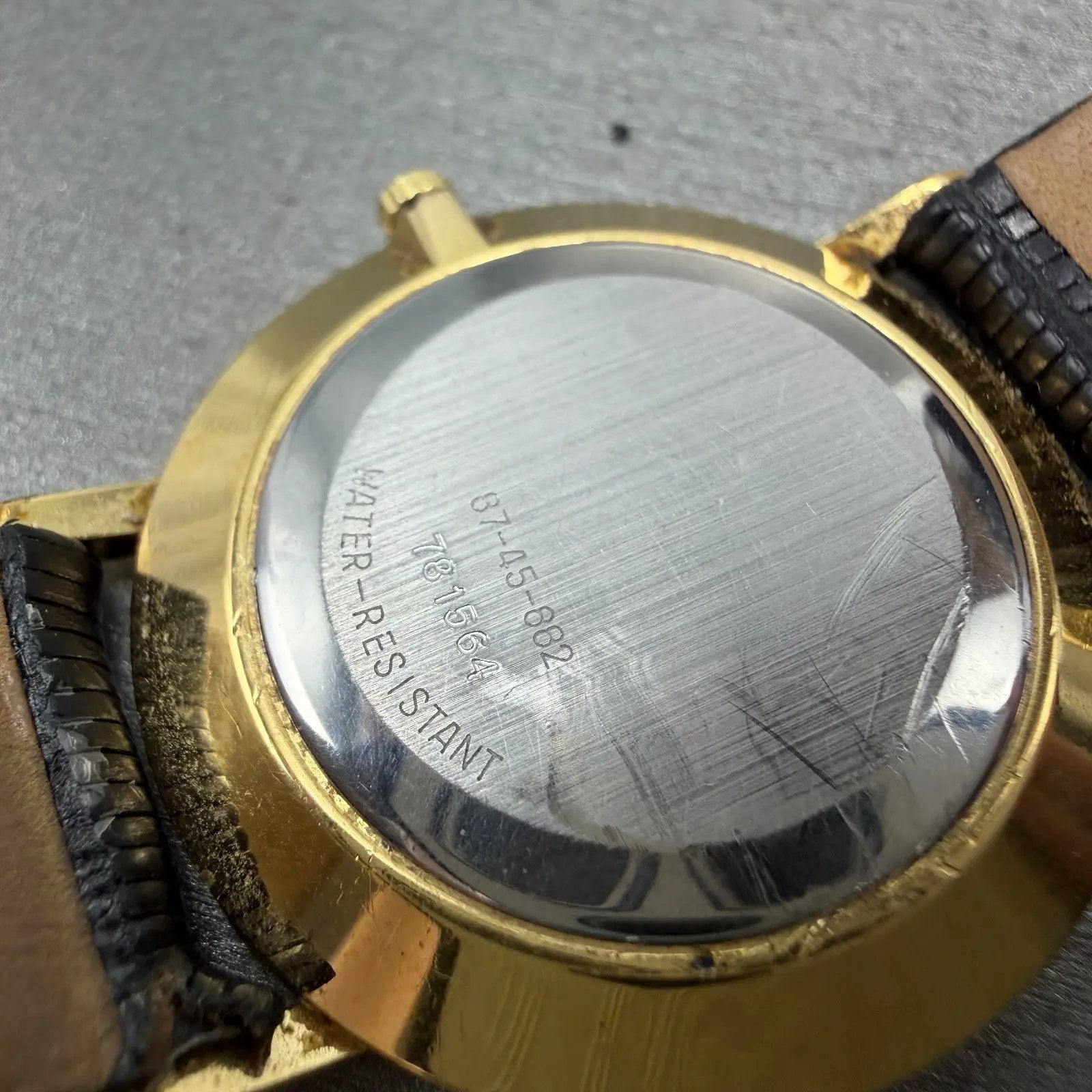 Movado Museum Watch Men 31mm Black Dial Gold Tone Round 87-45-882 New Battery N612