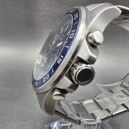 Invicta Chronograph Watch Men 45mm Blue Dial Silver Tone Date Round 14332 PARTS3