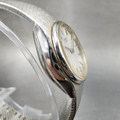 Seiko Watch Women 19mm Silver Dial Silver Tone Round 160079 New Battery3