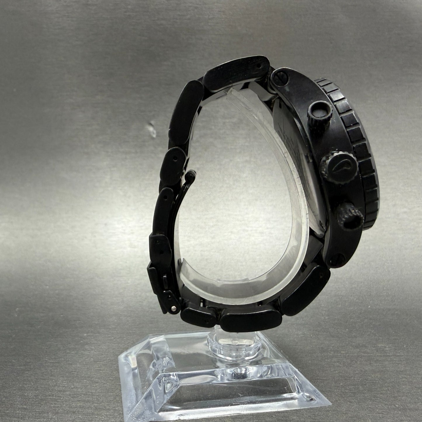 Nixon 42-20 Chrono Watch Women 42mm Black Dial Black Tone Date New Battery8