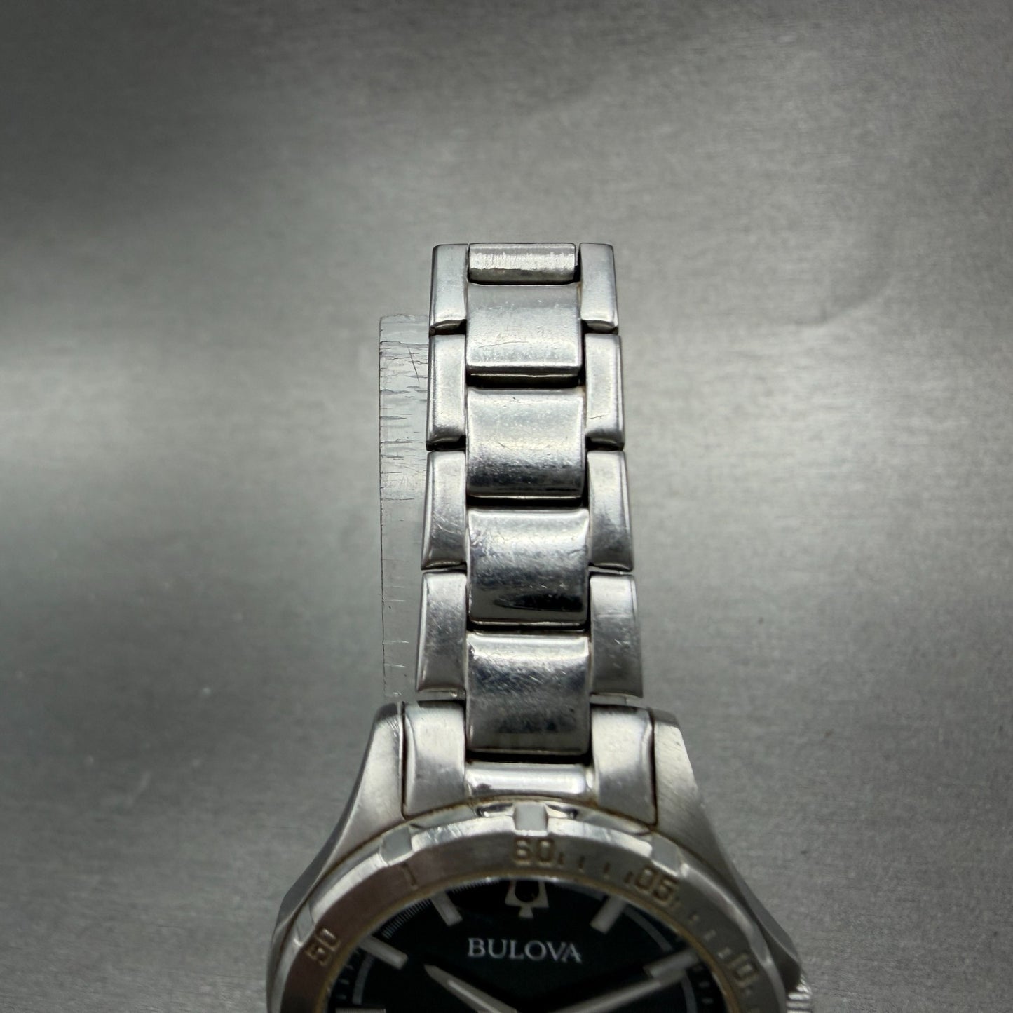 Bulova Dive Watch Women 30mm Black Dial Silver Tone Date 96M161 New Battery4