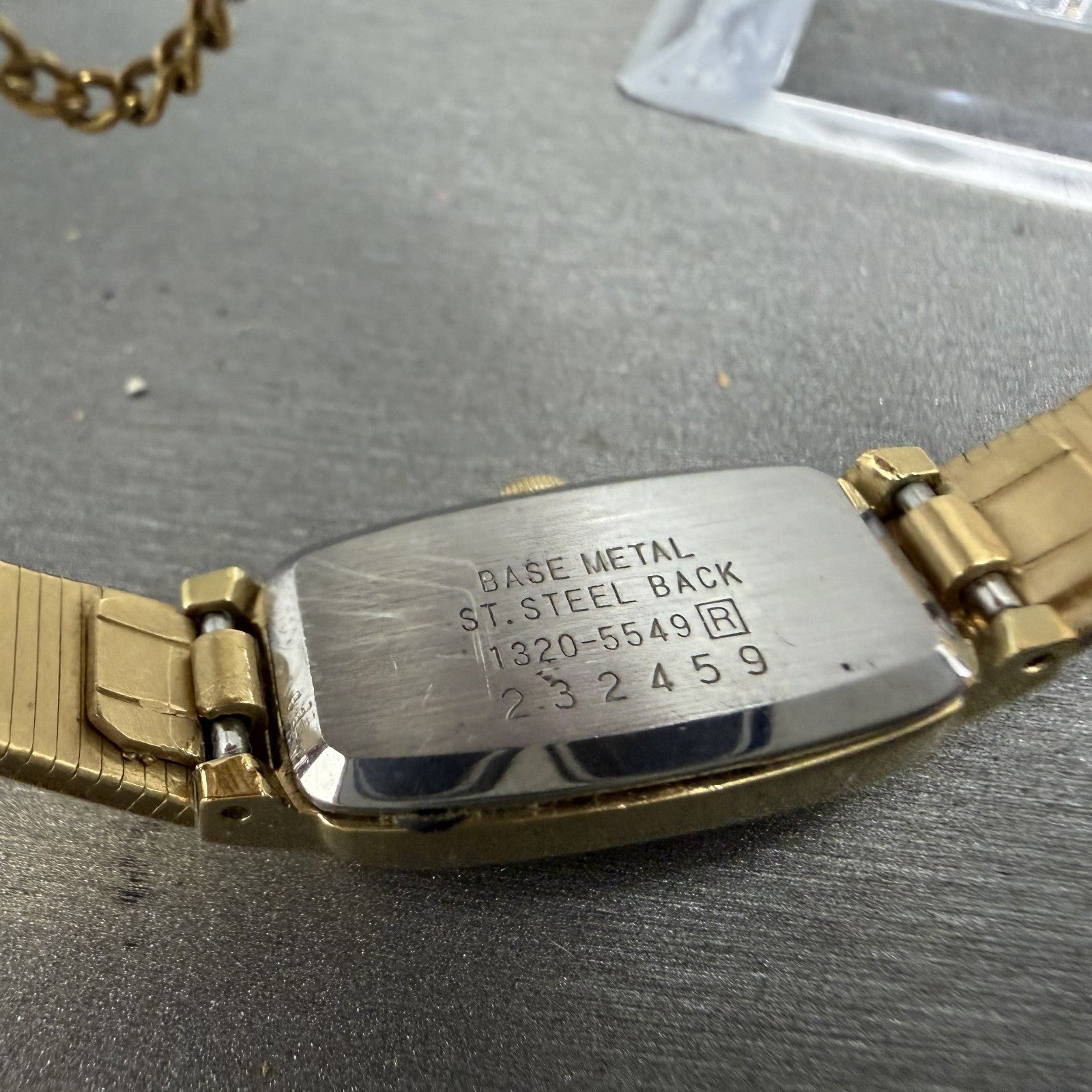 Seiko Tank Watch Women 13mm Champagne Dial Gold Tone 13205549 New Battery ABC9