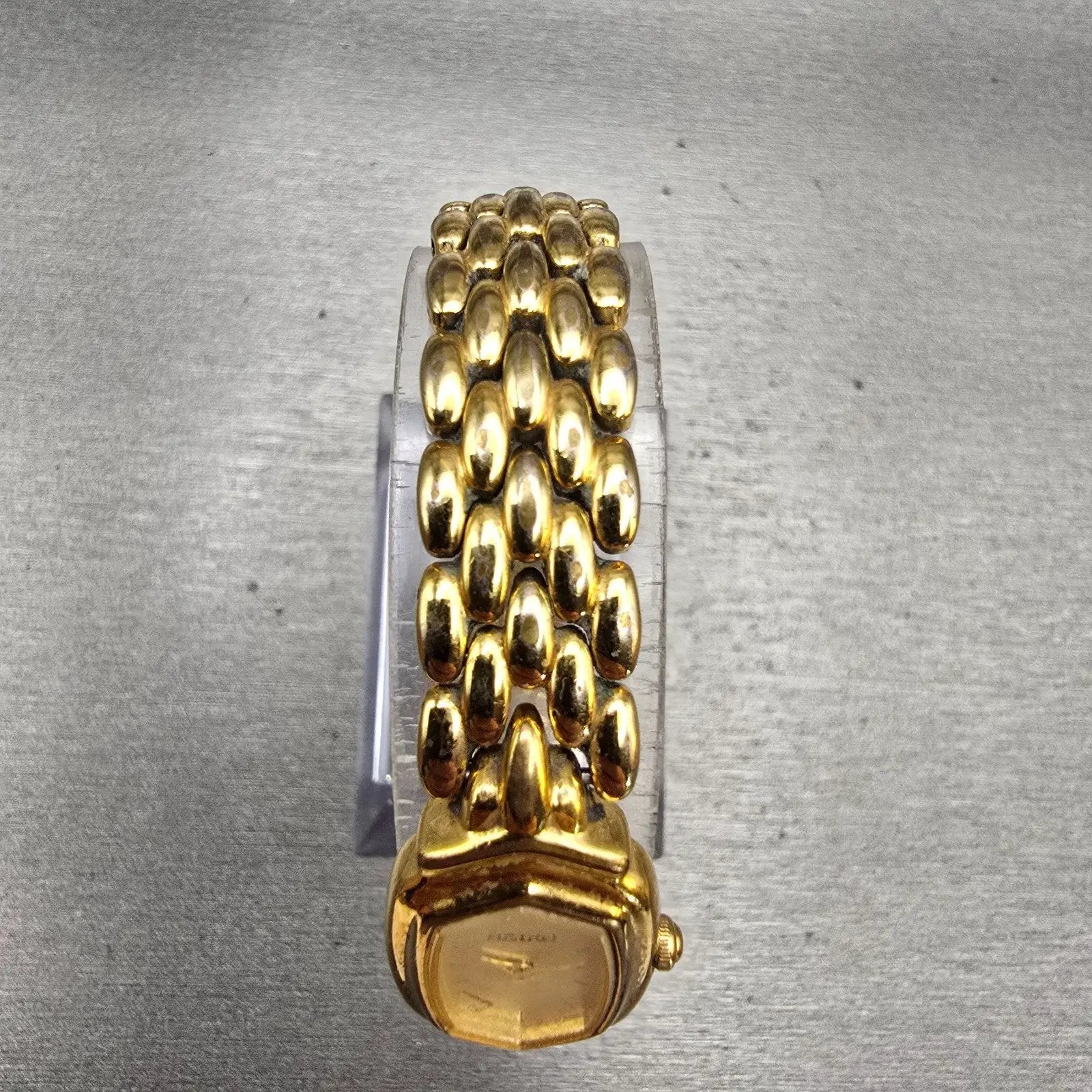 Seiko Watch Women 15mm Champagne Dial Gold Tone Oval Y150-5M89 New Battery VTG4