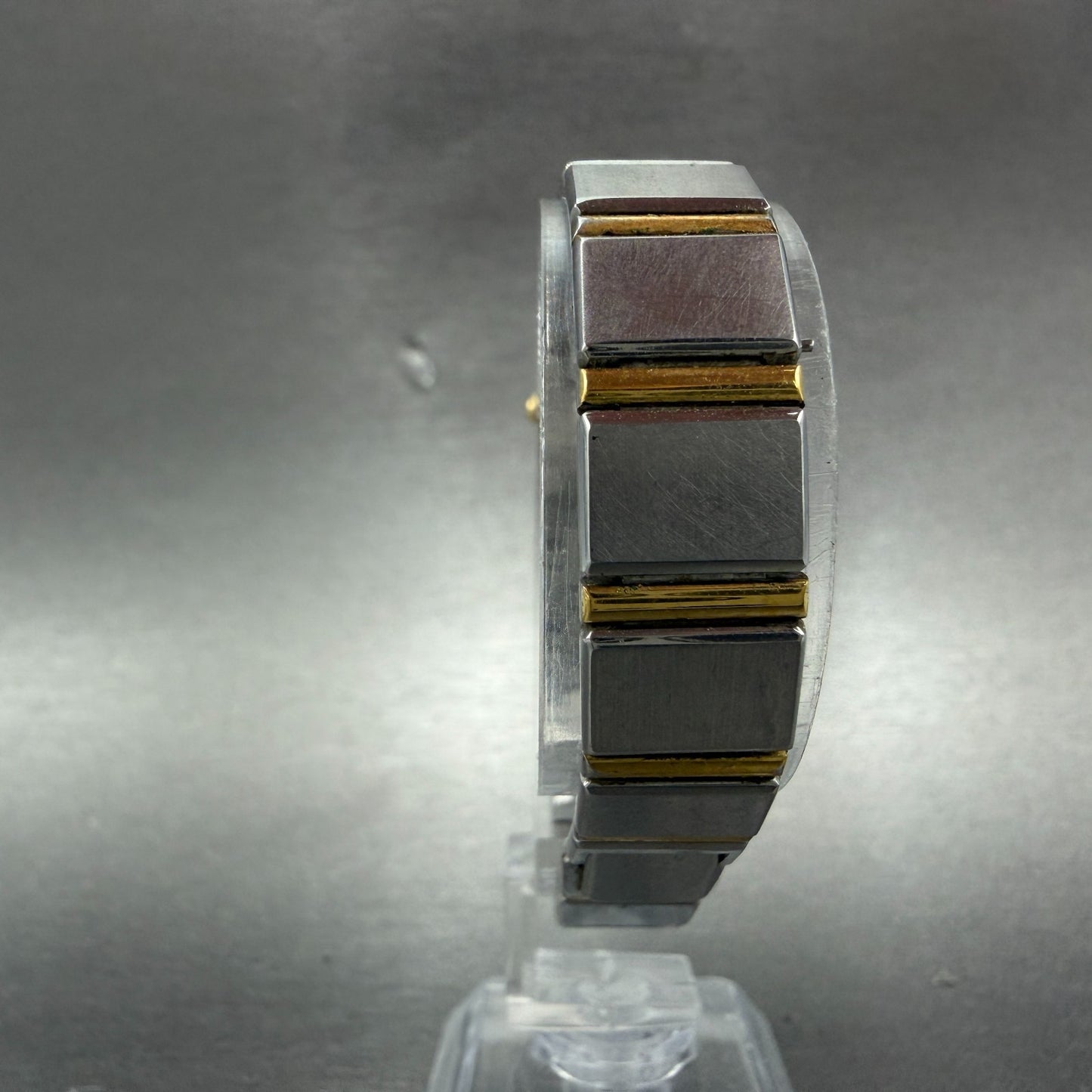 Seiko Tank Watch Women 14mm Silver Dial Two Tone Square 1E20-5030 New Battery7