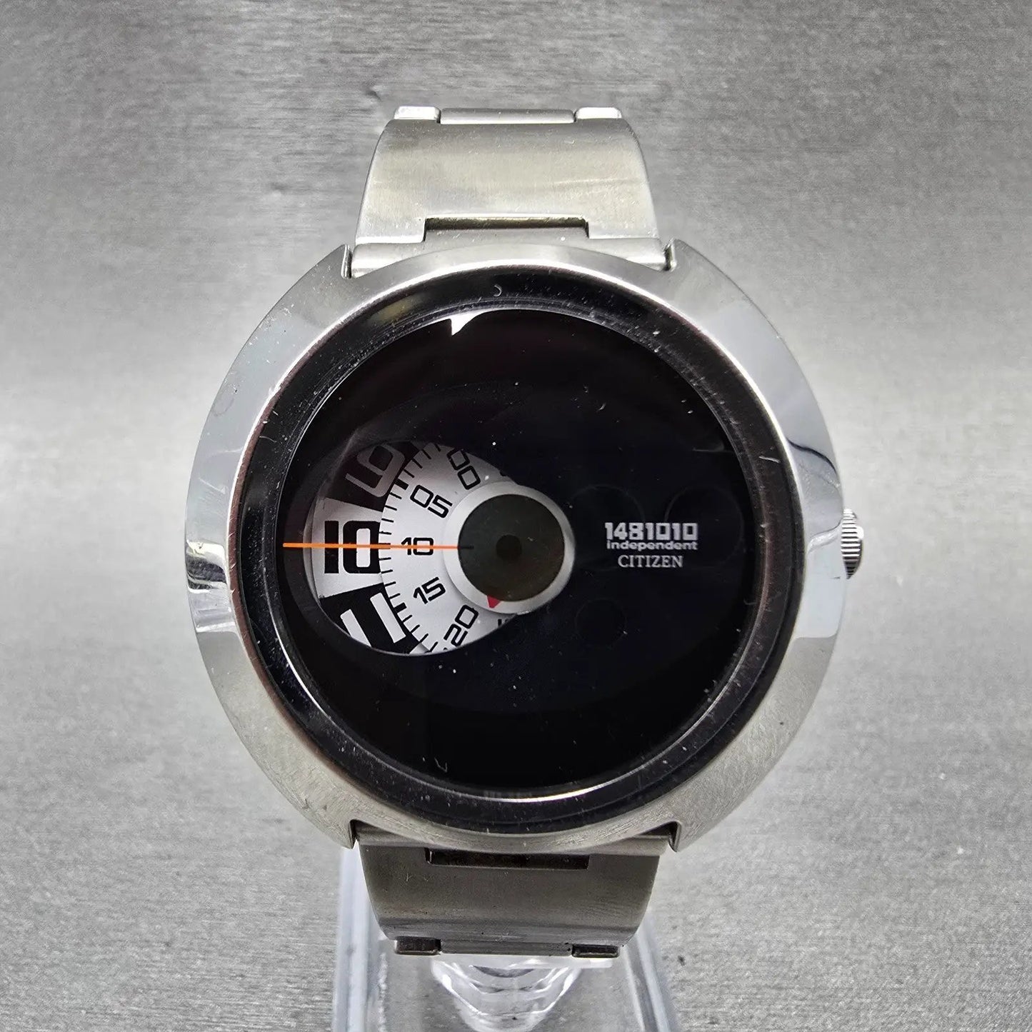 Citizen Independent 1481010 Watch Men 39mm Black Dial Silver Tone New Battery0