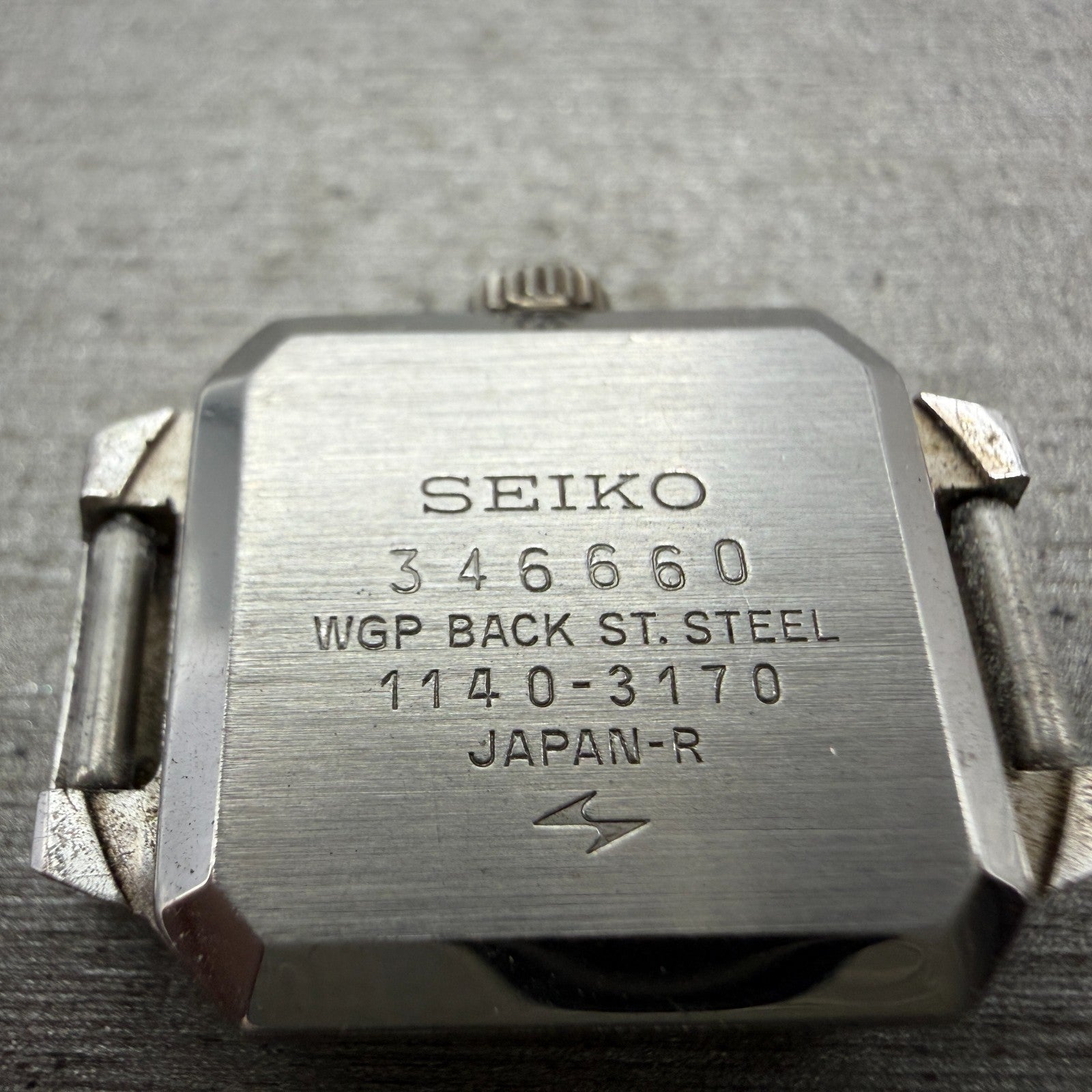 Seiko Special Tank Watch Women 18mm Blue Dial Silver Tone Manual 1140-3170 Runs6