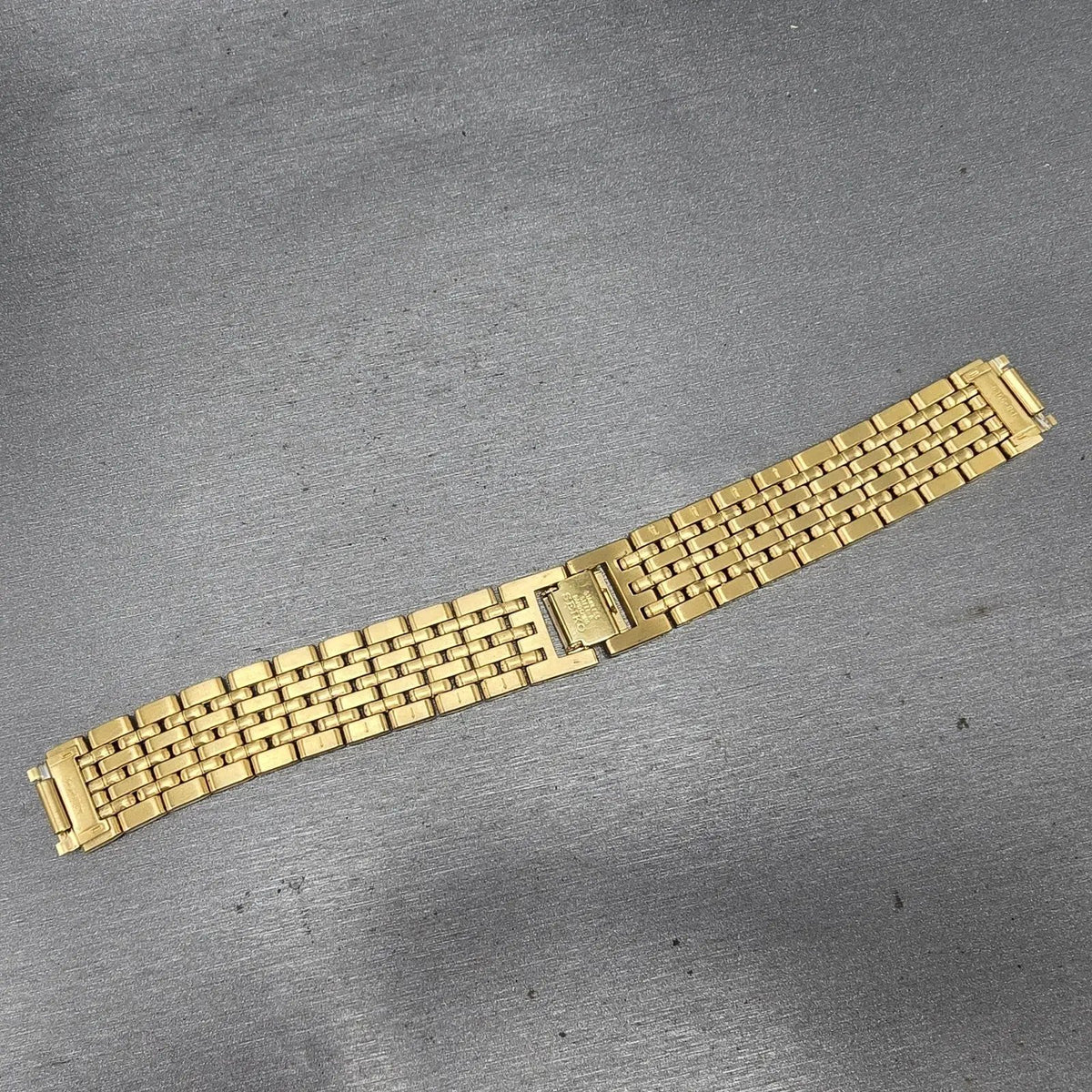 Seiko Bracelet 15mm Stainless Steel Gold Tone Vintage Japan 43G6-BI8