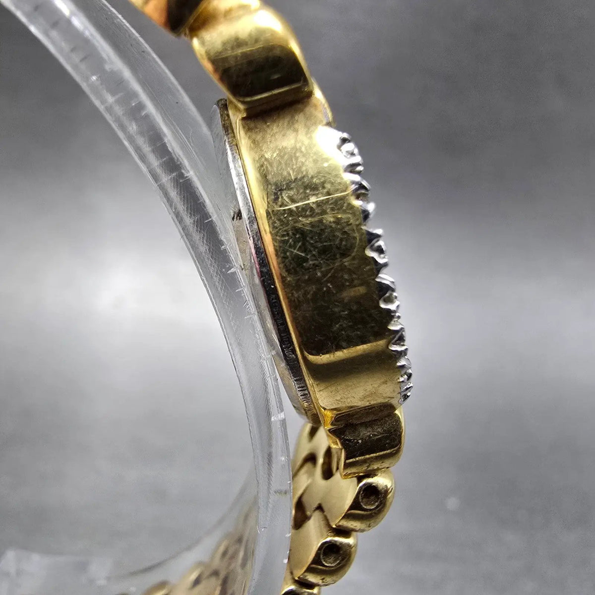 Wittnauer Watch Women 16mm Pink Dial Gold Diamond Bezel SS8234 5120 New Battery3