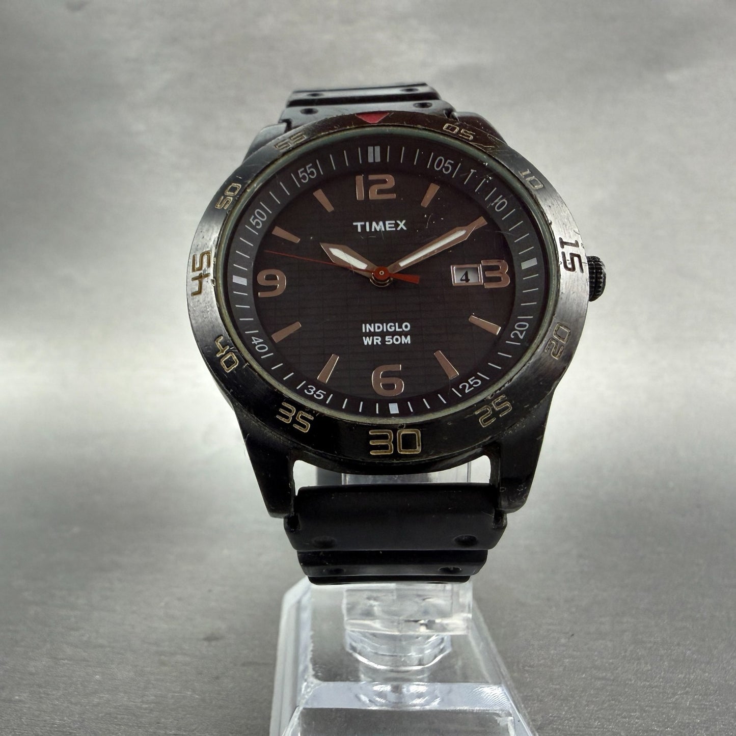 Timex Fairlawn Watch Men 42mm Black Dial Black Tone Date Round T2N694 New Batt5