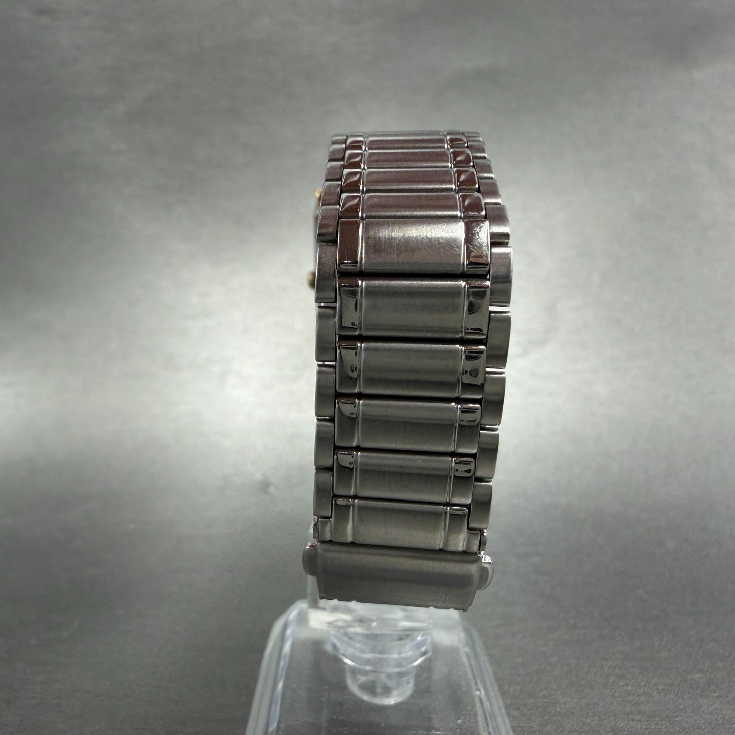 Seiko Spirit Tank Watch Men 25mm Gray Dial Two Tone 7n01-5a50 New Battery VTG7