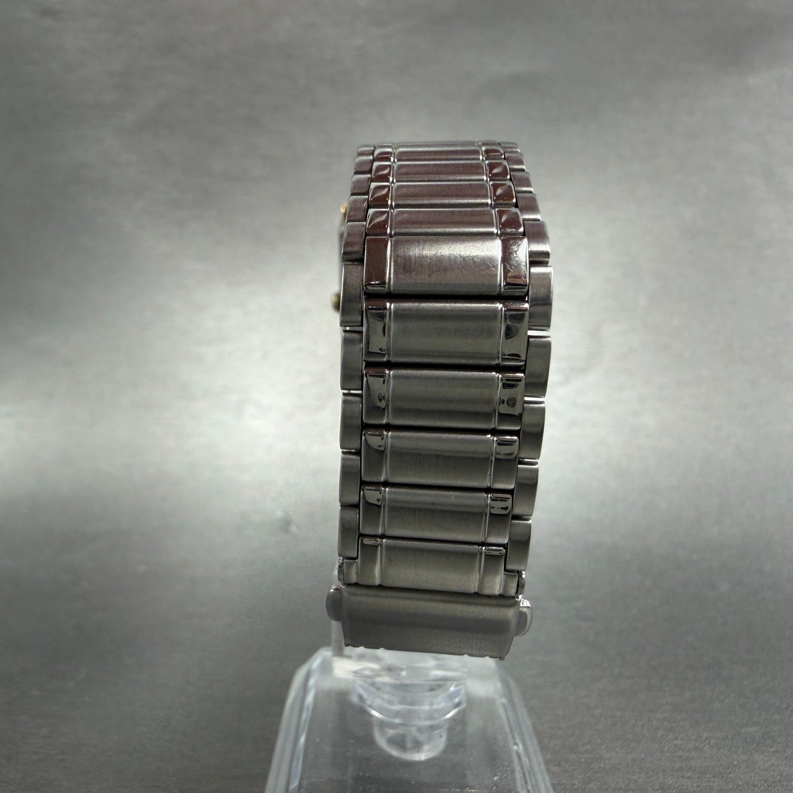 Seiko Spirit Tank Watch Men 25mm Gray Dial Two Tone 7n01-5a50 New Battery VTG7
