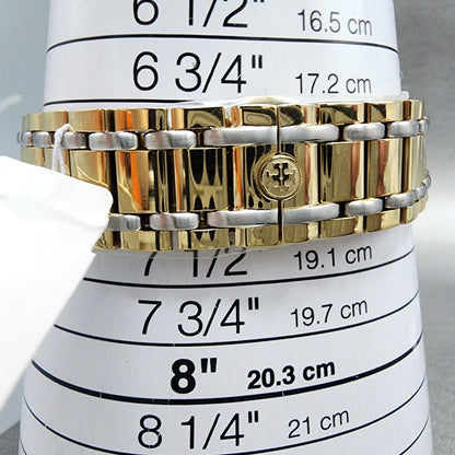 Tory Burch The Miller Watch Women 32mm White Dial  Two Tone Round TBW722210
