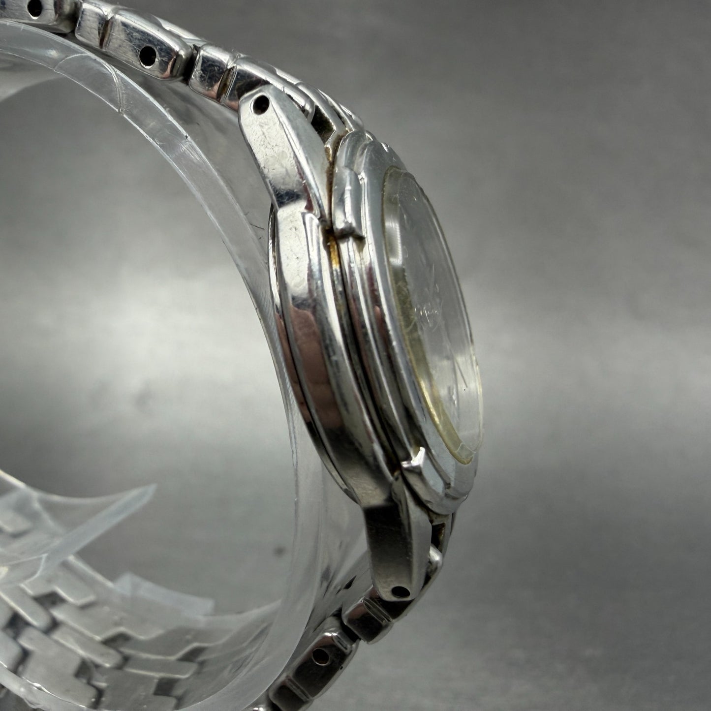 Seiko Watch Women 26mm Black Dial Silver Tone Date Round 7N82-0AM0 New Battery N3