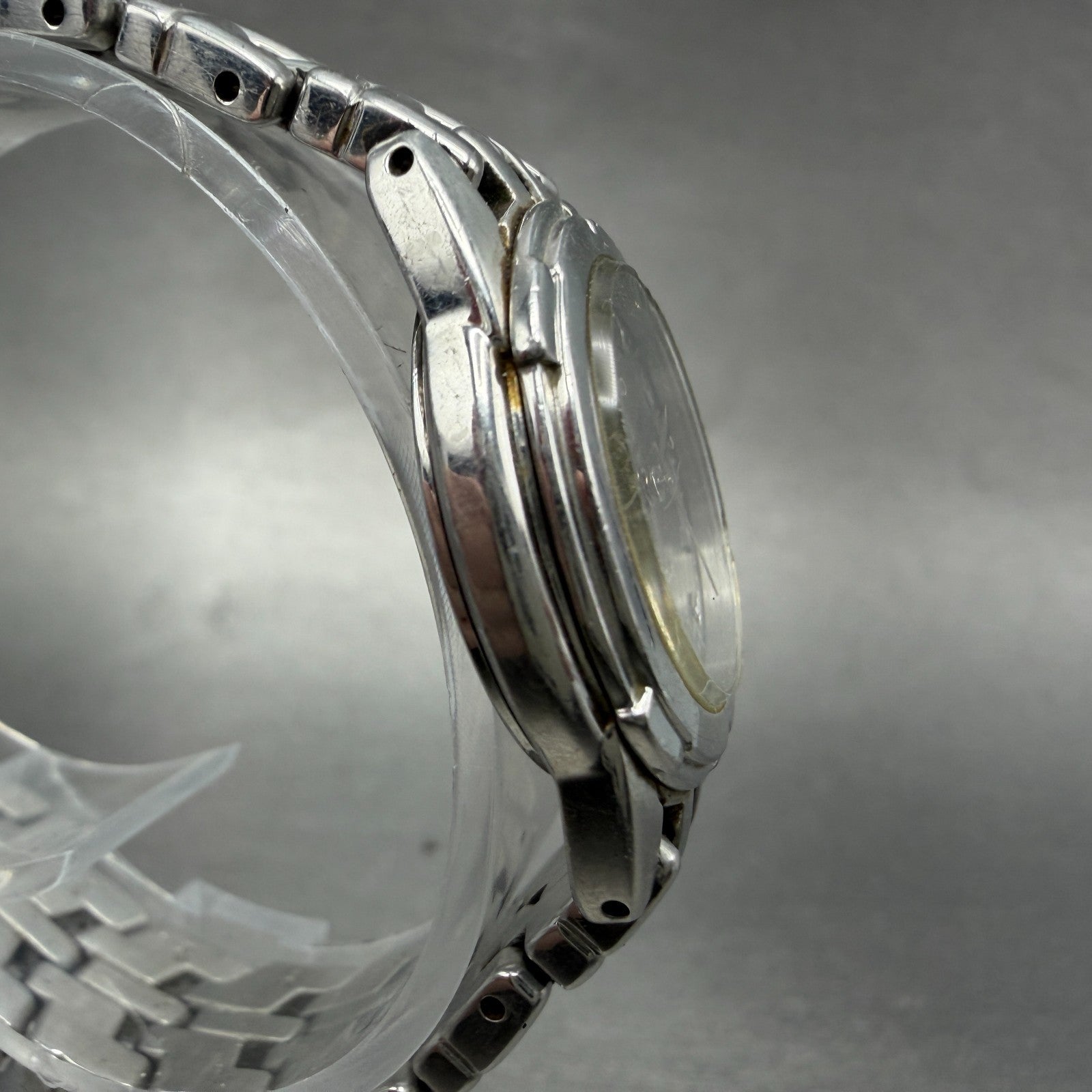 Seiko Watch Women 26mm Black Dial Silver Tone Date Round 7N82-0AM0 New Battery N3