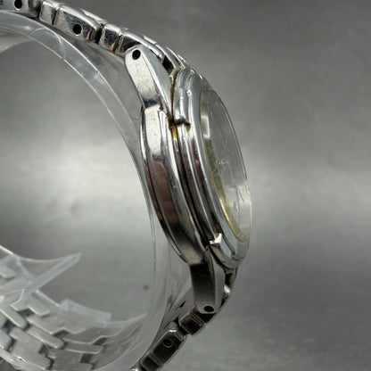 Seiko Watch Women 26mm Black Dial Silver Tone Date Round 7N82-0AM0 New Battery N3