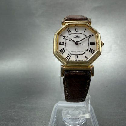 Citizen Club Lamer Watch Women 23mm White Dial Gold Tone Octagon New Battery VTG5