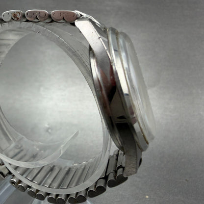 Seiko Sportsman Watch Men 34mm Silver Dial Silver Tone Date 6602-7030 Runs3