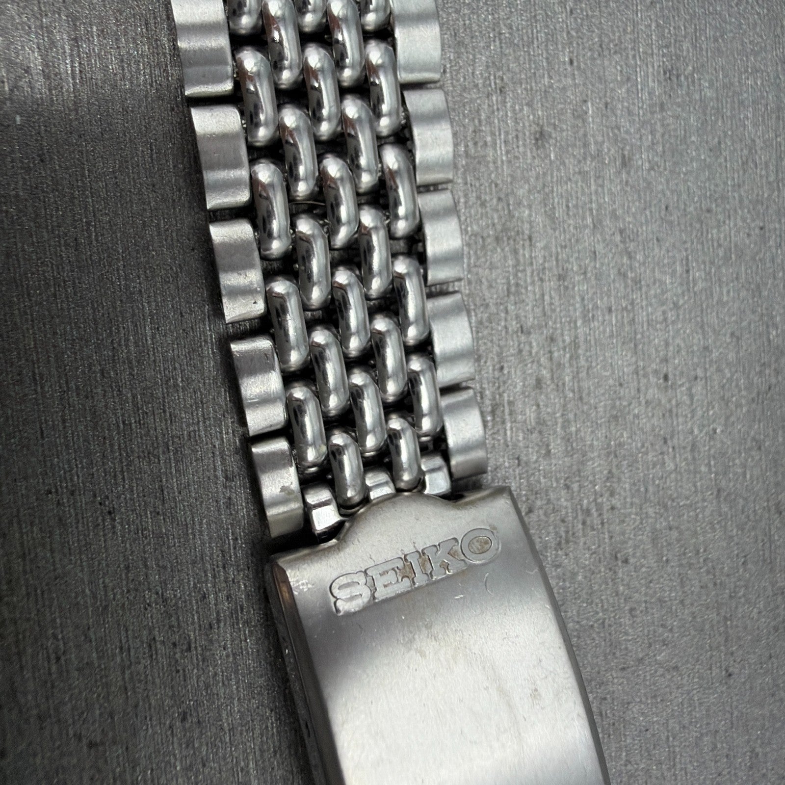 Seiko Beads Of Rice Bracelet 18mm Stainless Steel Japan Vintage NO ENDLINKS3