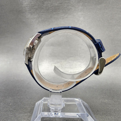 Hamilton Watch Women 23mm Blue Dial Steel Date Round Automatic Round Runs VTG6
