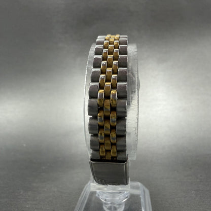 Seiko SQ Watch Women 24mm White Dial Two Tone Daydate 3y03-0169 New Battery KI47