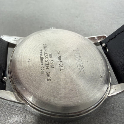 Timex Easy Reader Watch Men 35mm White Dial Silver Tone Round New Battery9