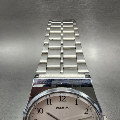 Casio Watch Men 33mm White Dial Silver Tone Round MQ336 New Battery4
