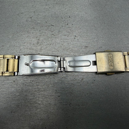 Seiko Bracelet 20mm Stainless Steel Gold Tone Tri Folding Clasp M03N-D-E Japan14