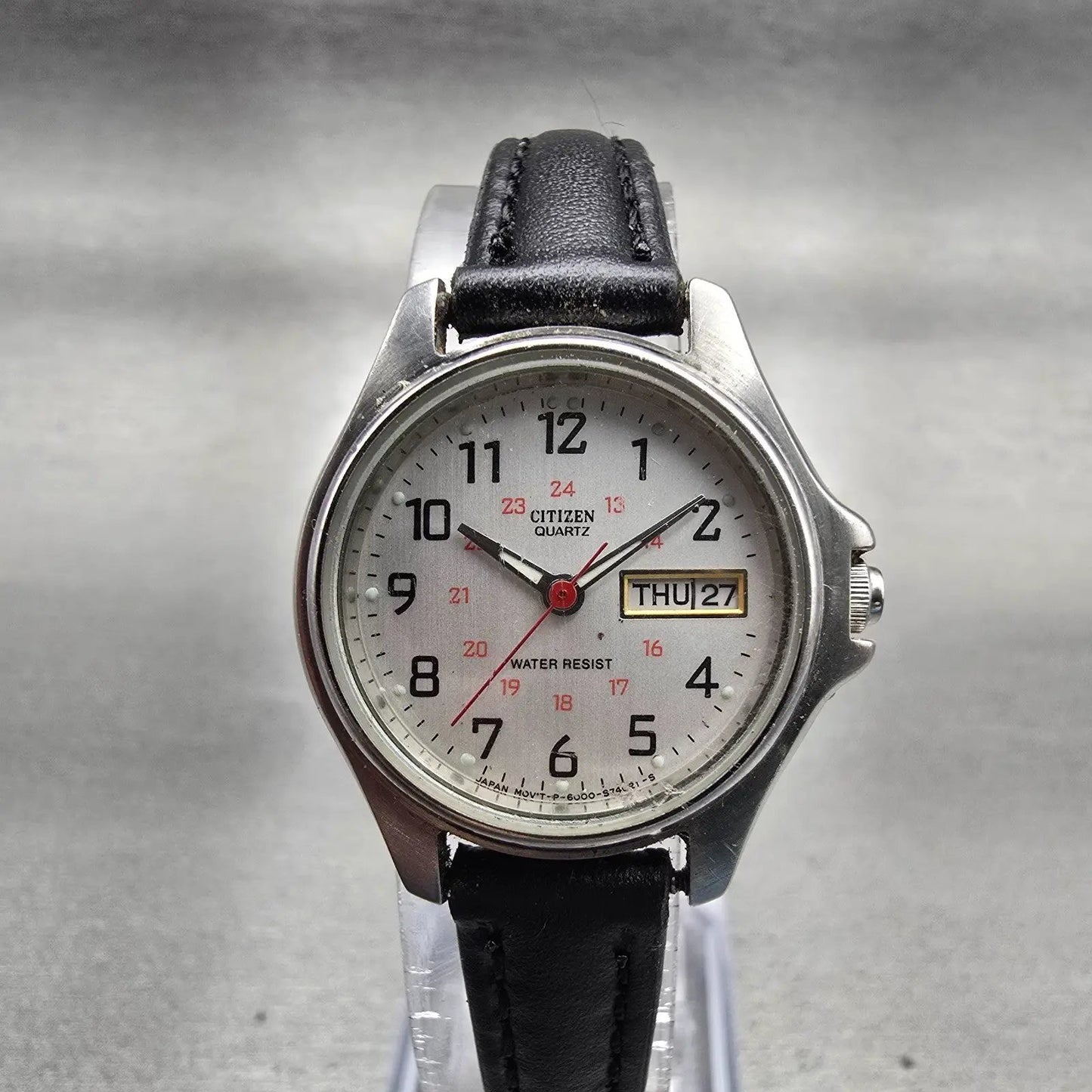 Citizen Watch Women 24mm Silver Dial Silver Tone Daydate 6000-S27803 New Battery0