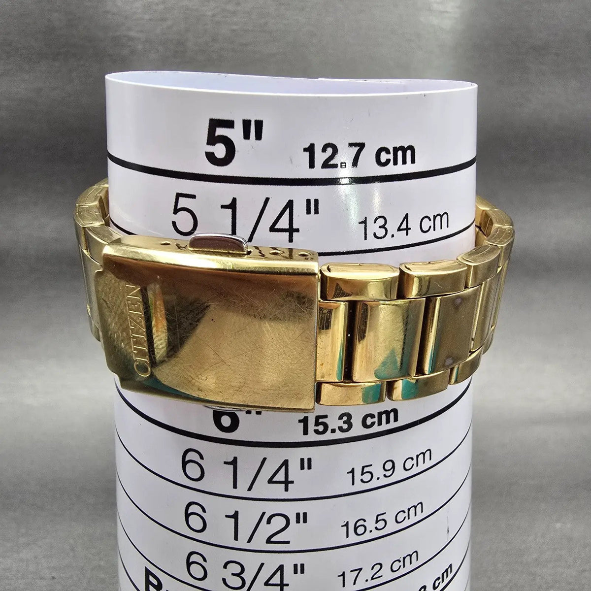 Citizen Watch Men 35mm Gold Dial Gold Tone Gemmed Round 1032-S086248 New Battery9