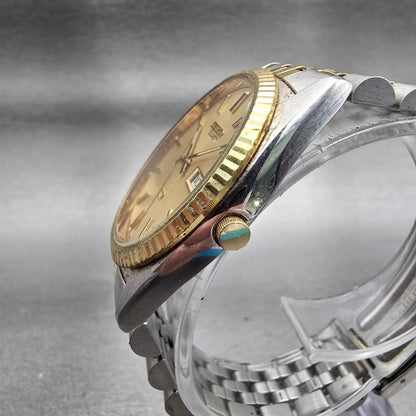 Seiko President Watch Men 36mm Gold Dial Two Tone Daydate 5Y23-8A60 New Battery2