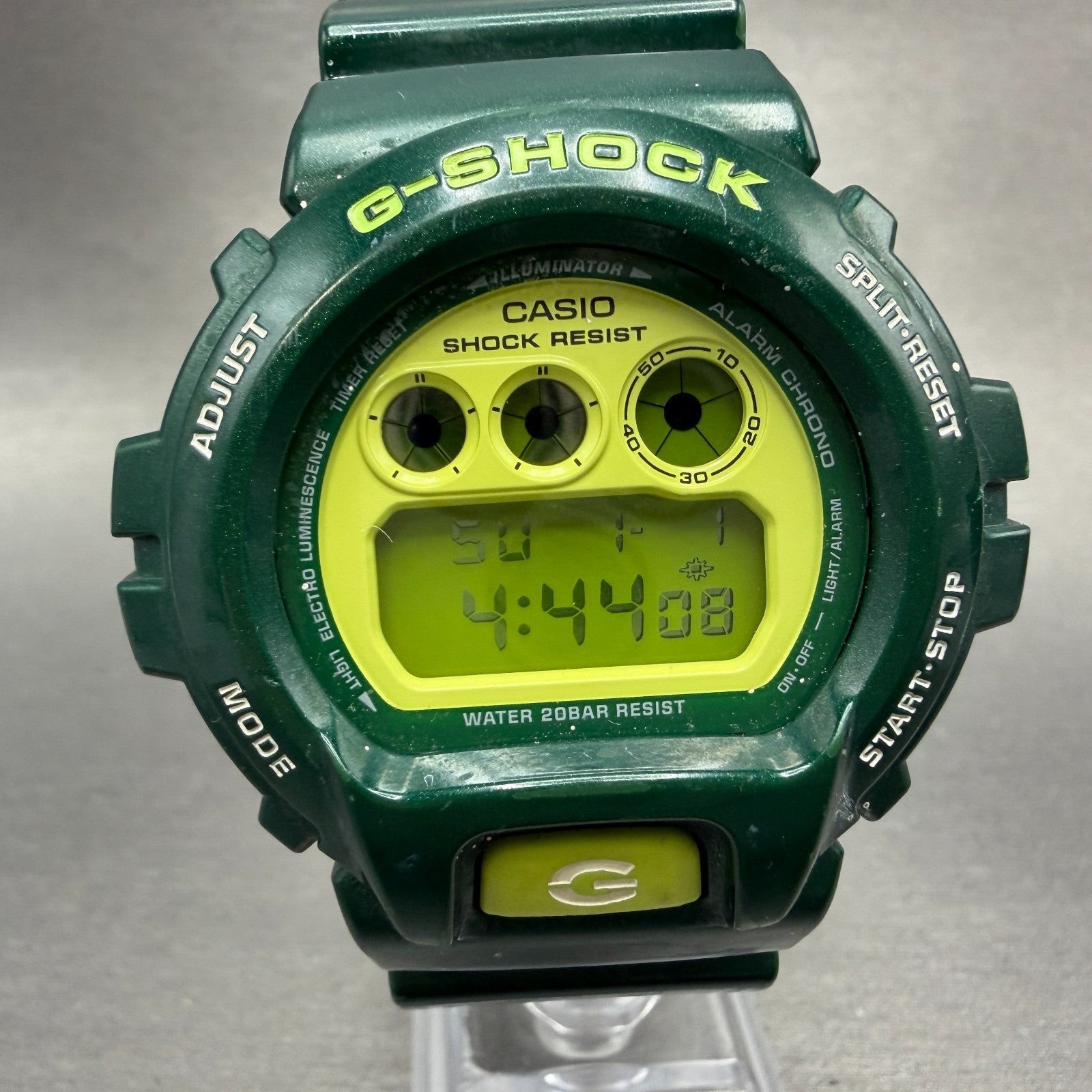 Casio G-Shock DW-6900CC Watch Men 50mm Digital LCD Green  Alarm Chrono New Batte6