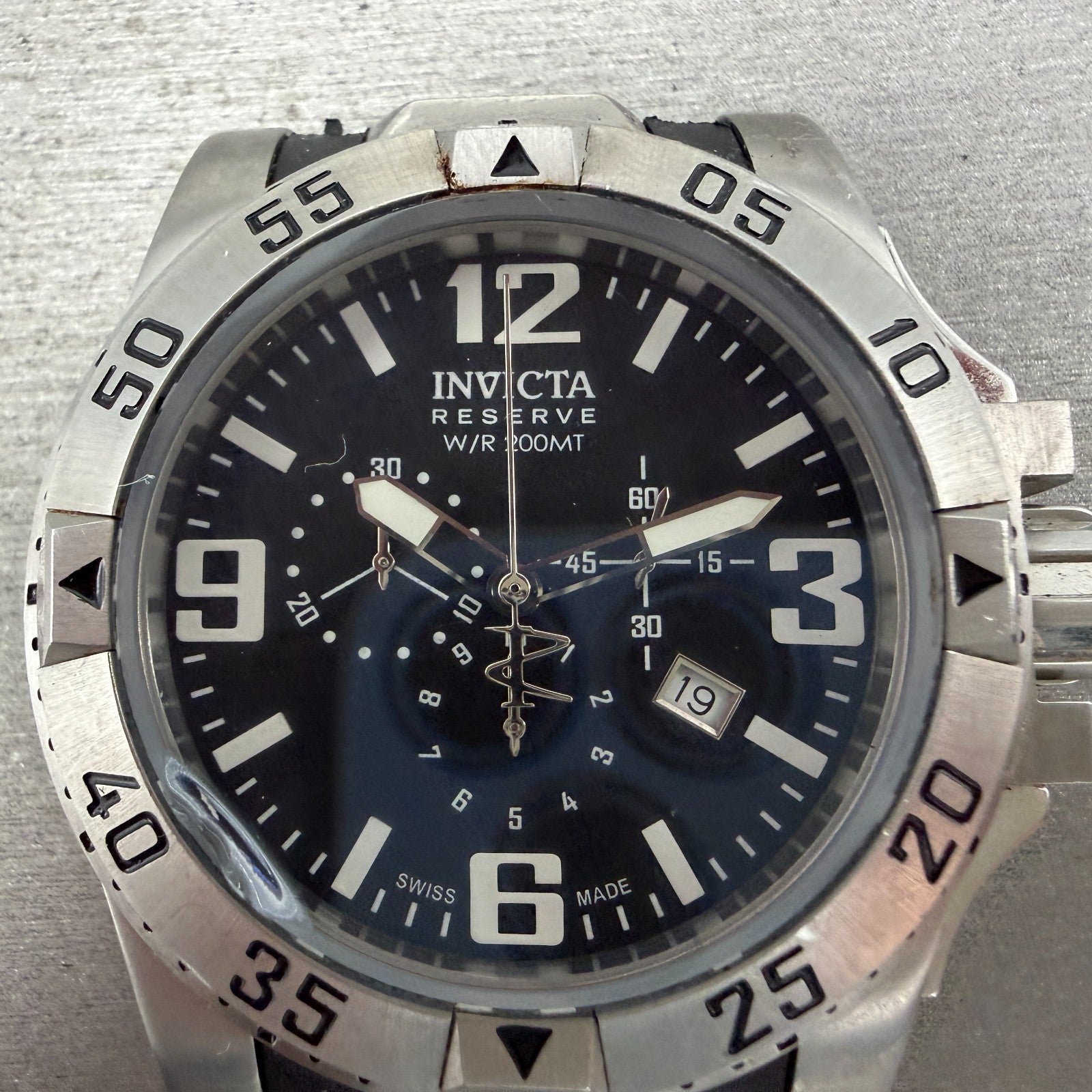 Invicta Excursion Chronograph Watch Men 50mm Black Dial Steel Date 6262 New Batt1
