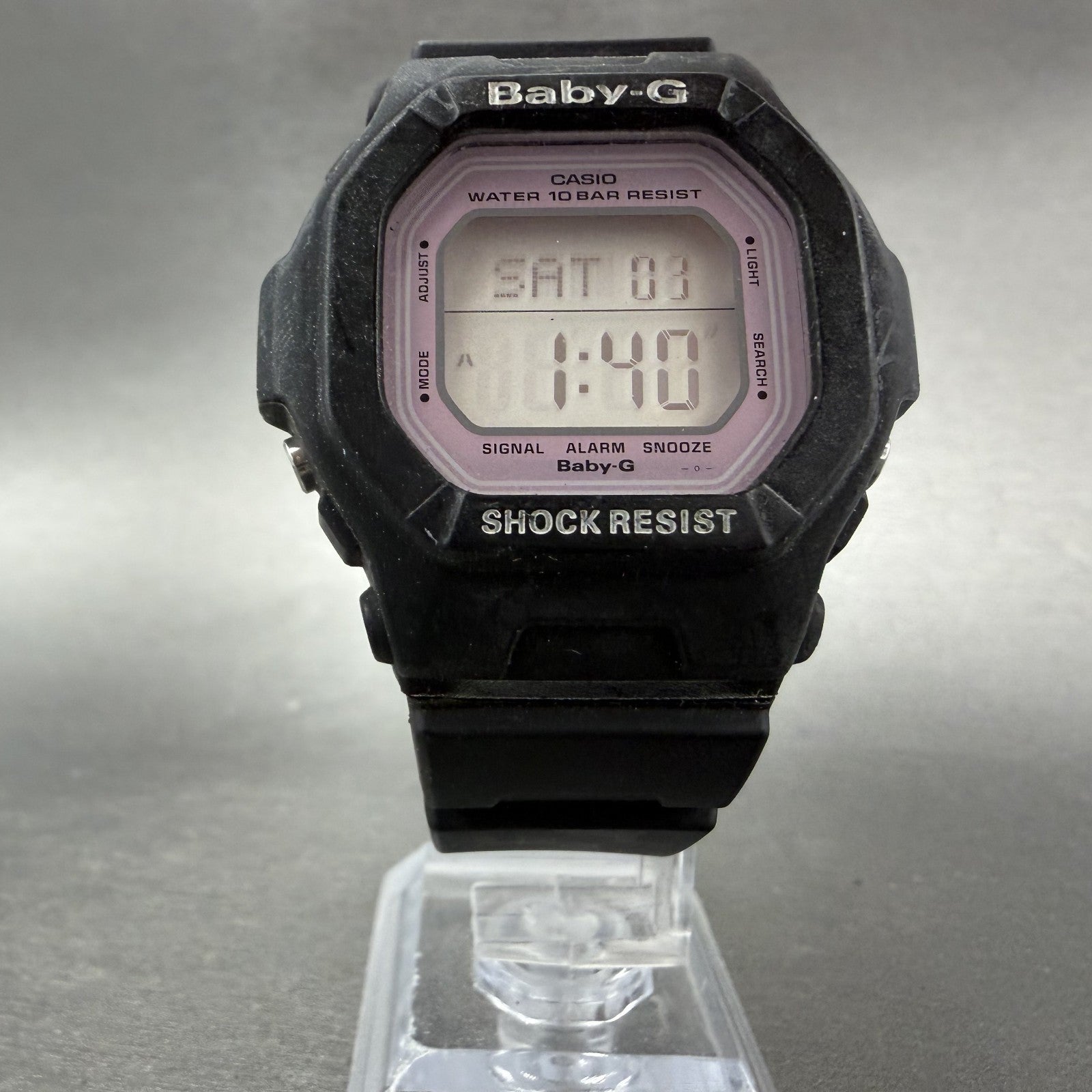Casio Baby-G BG-5600EV Watch Women 40mm Digital Pink Black Octagon new batt5