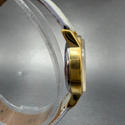 Omega De Ville Watch Women 24mm Gold Dial Gold Plated Manual Wind Runs 511.05083