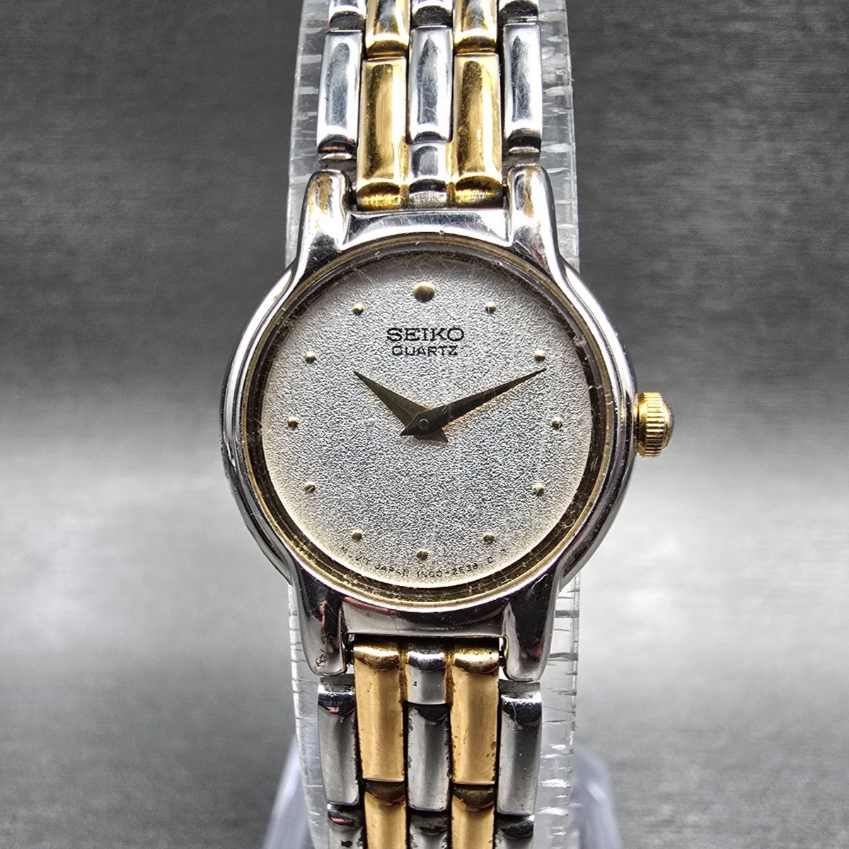 Seiko Watch Women 19mm Silver Dial Silver Tone Round 1N00-0G69 New Battery JP30