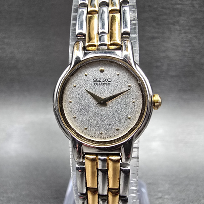 Seiko Watch Women 19mm Silver Dial Silver Tone Round 1N00-0G69 New Battery JP30