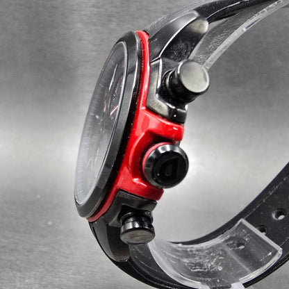 Citizen Eco-Drive Chronograph Watch Men 43mm Black Dial Black Red CA0425-03E3