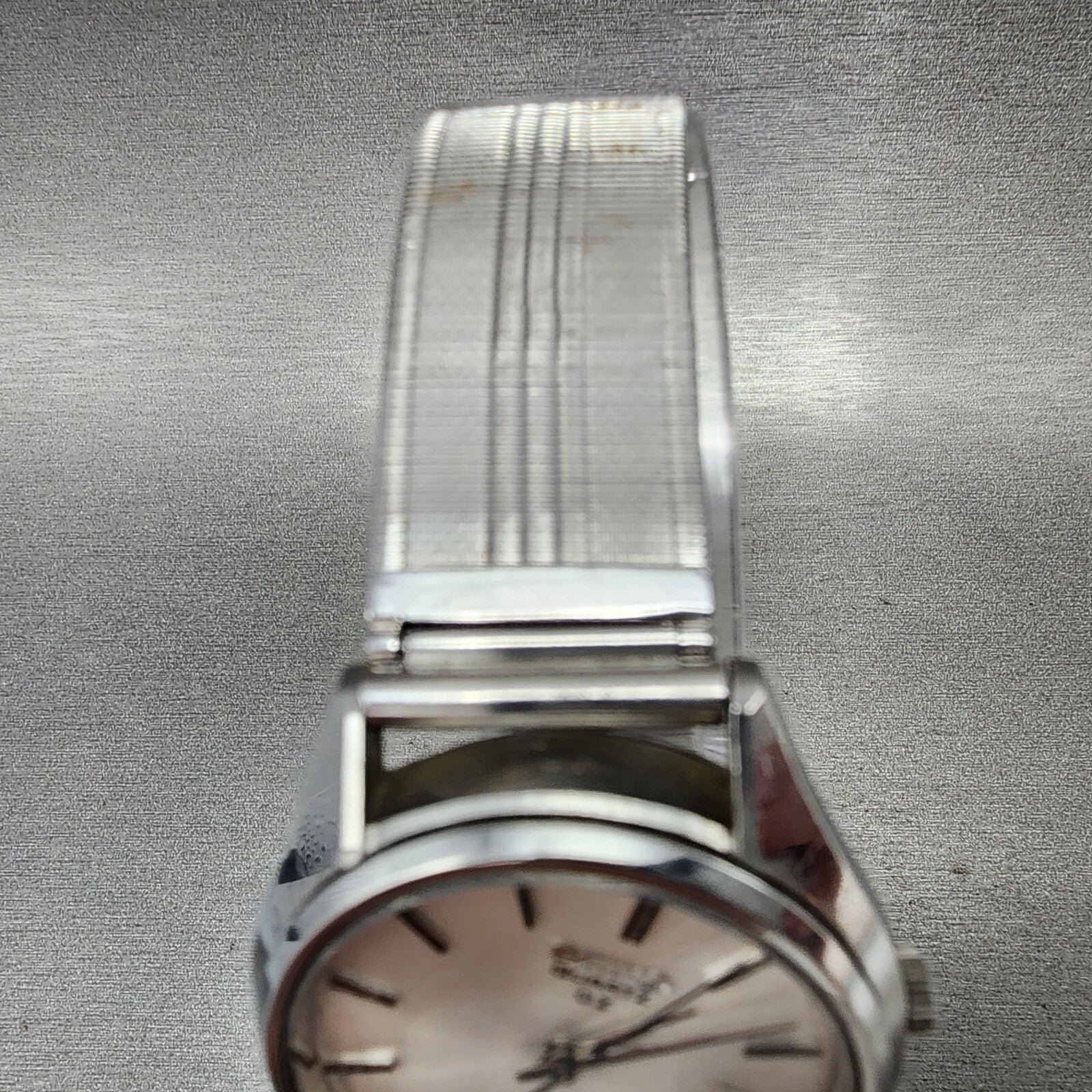 Seiko Quartz QZ Watch Men 36mm Silver Dial Steel Date Round 09228000 PARTS4