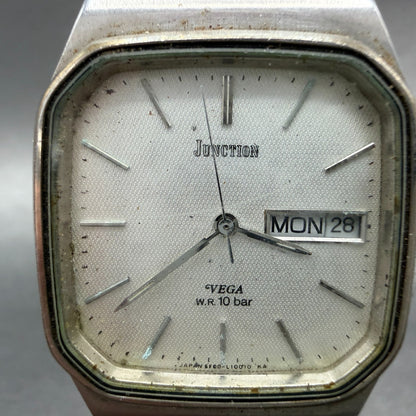 Citizen Vega Watch Men 30mm Silver Dial Silver Tone Daydate 5F00-L04080 PARTS2