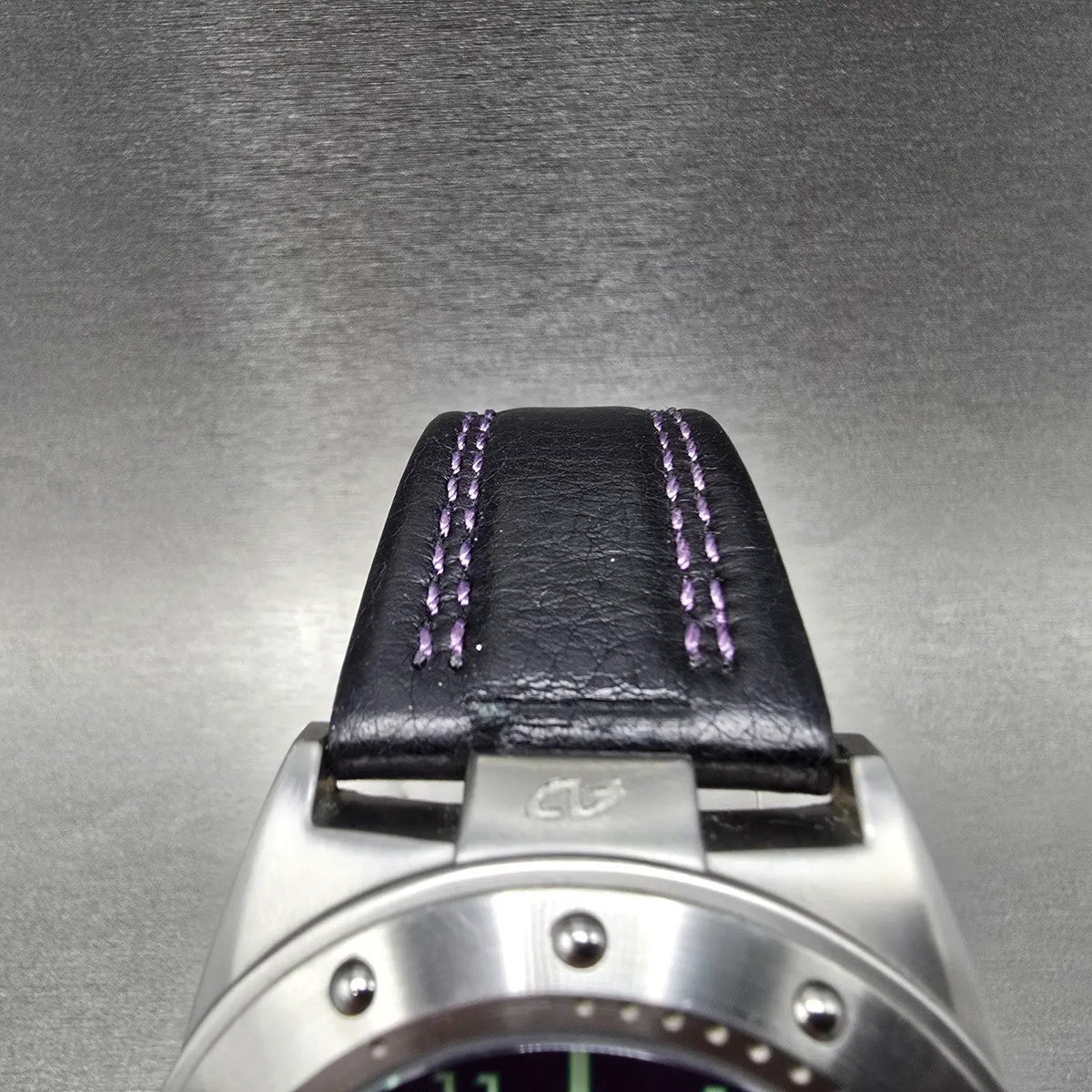 Android Dive Watch Men 48mm Purple Dial Steel Date Round New Battery AD6414