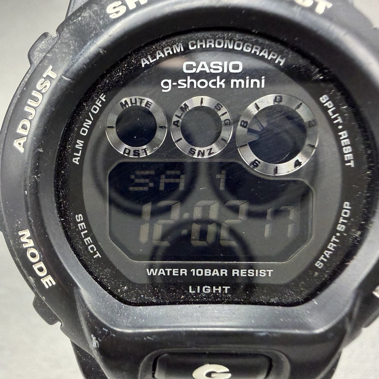 Casio  G-Shock Mini Watch Women 43mm Digital Black Alarm Chrono GMN-691 New Batt1
