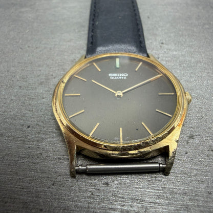 Seiko Watch Men 33mm Brown Dial Gold Tone Round 7800-8009 PARTS Vintage3