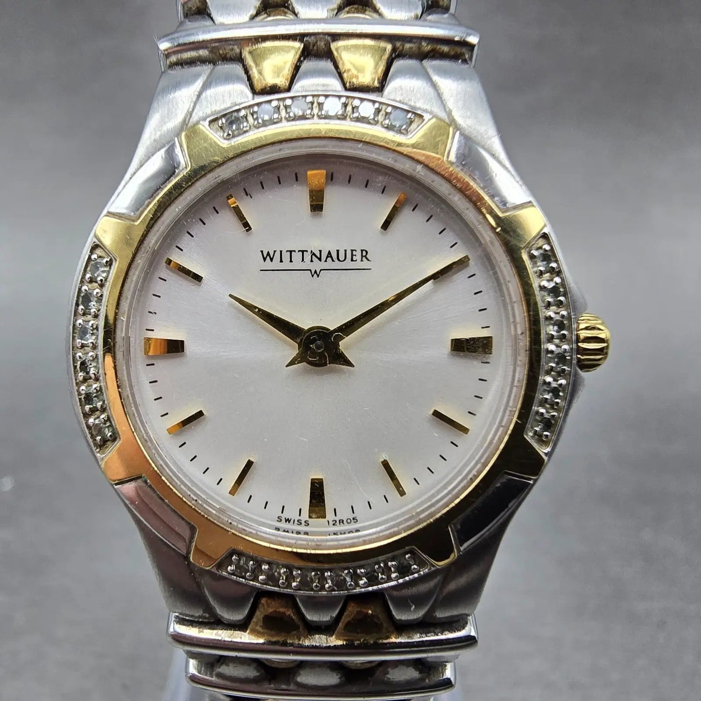 Wittnauer Watch Women 25mm White Dial Silver Tone Round 12R05 New Battery1