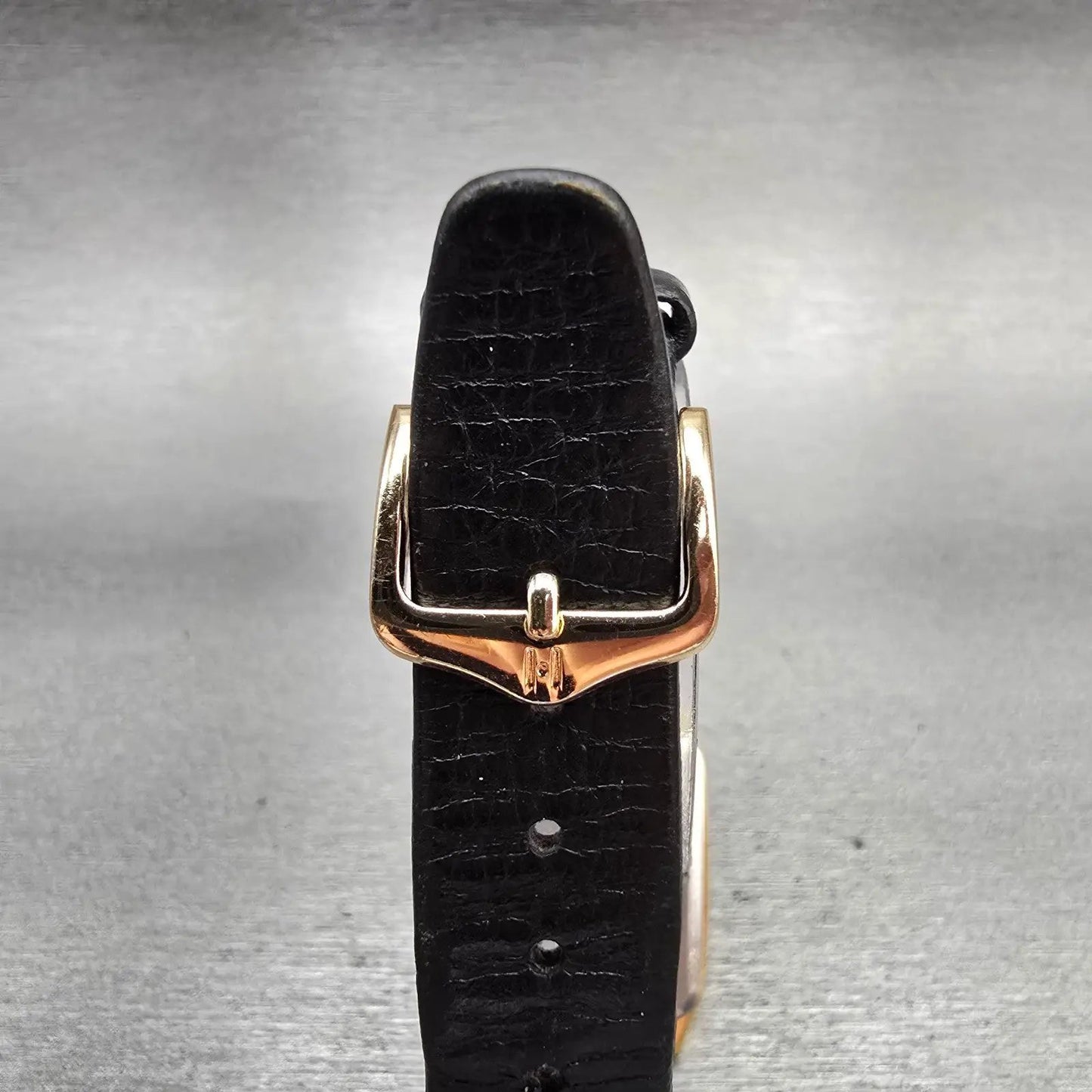 Seiko Watch Men 27mm Silver Dial Gold Tone Rectangle 5P30-5D30 New Battery VTG7