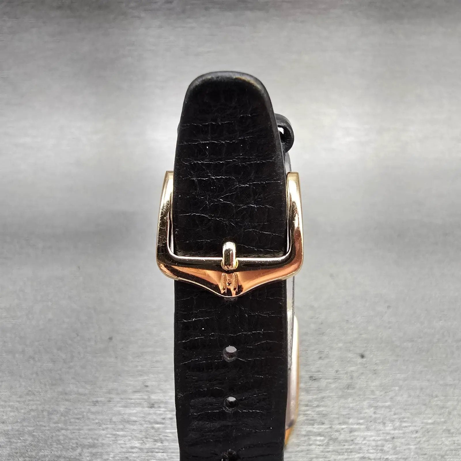 Seiko Watch Men 27mm Silver Dial Gold Tone Rectangle 5P30-5D30 New Battery VTG7