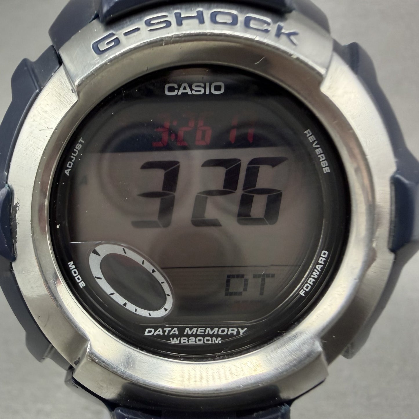 Casio GShock G3011 Watch Men 46mm Digital Blue Yellow Alarm Chrono New Battery1