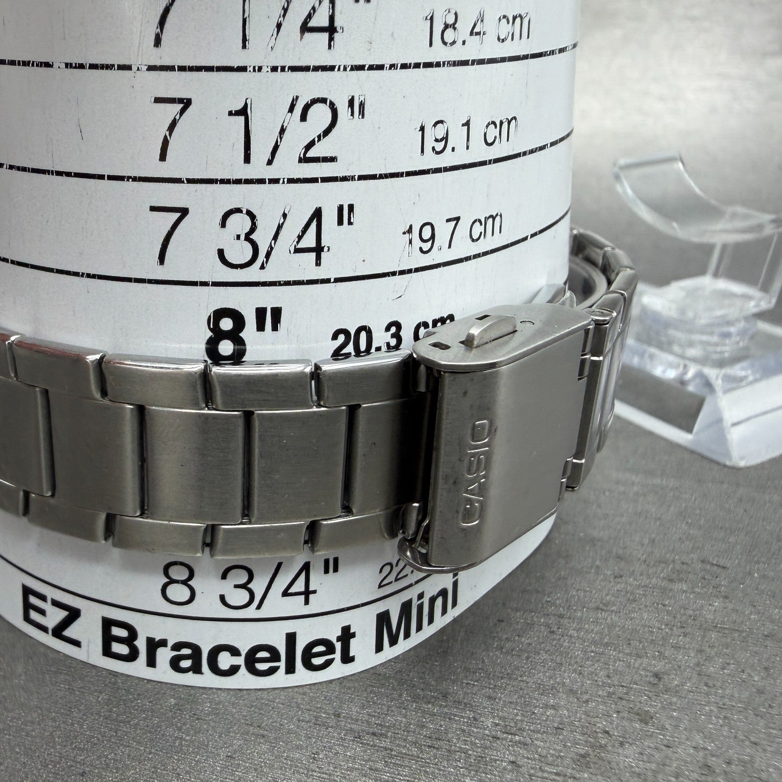 Casio Wave Ceptor Watch Men 42mm Blue Dial Steel Solar Analog Digital Works ABC10