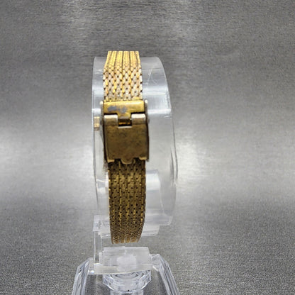 VTG Hamitlon Watch Women 14mm White Dial Gold Plated Oval Manual Wind PARTS