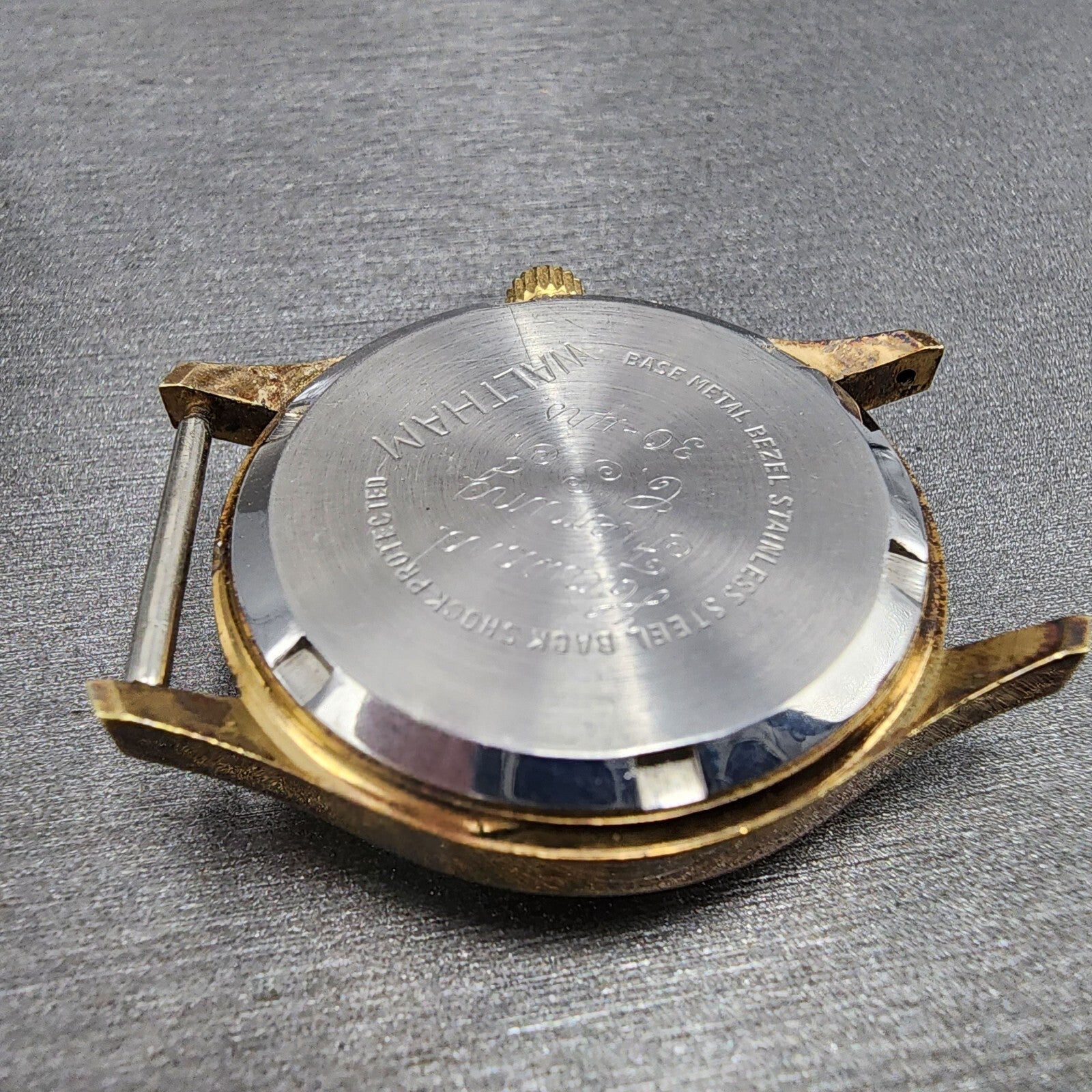 VTG Waltham Watch Men 34mm Champagne Dial Gold Tone Date Cal 661S PARTS11